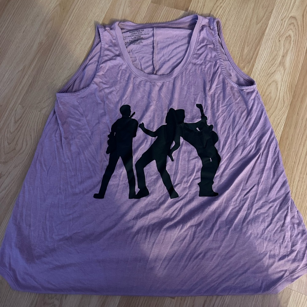 Purple Tank Top with Jonas Brothers Silhouette